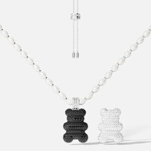 APM Monaco XL Mood Yummy Bear Adjustable Necklace with Pearls